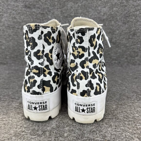 ✅Converse Shoes Women's Size 8 All Star Chuck Taylor Lugged Hi Leopard Sneakers - Picture 7 of 10